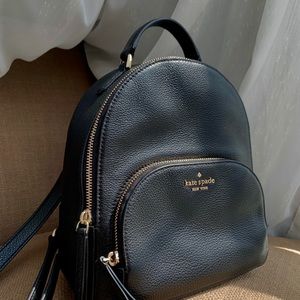 Kate Spade Small Black Leather Backpack